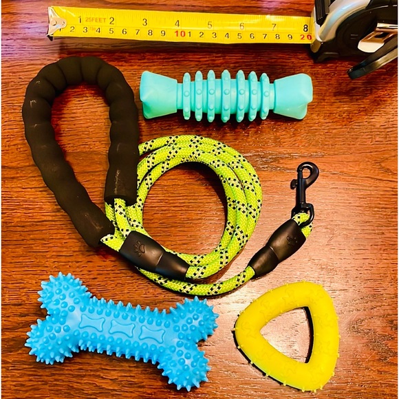🆕🐶🐾Doggie Gift package 🐶🐾🆕 Leash & 3 Durable Rubber Dog Toys🦴🆕 - Picture 3 of 5